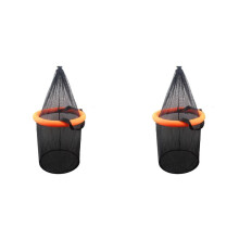 2X Cesta de Isca Flutuante para Pesca, Portátil, Dobrável, Gaiola para Peixes Vivos com Malha Resistente Ao Desgaste