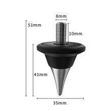 4X Coussins de Stabilisation de Haut-Parleur avec Pointes pour une Clarté Acoustique Améliorée et un Contrôle de la Résonance. Support pour Audio