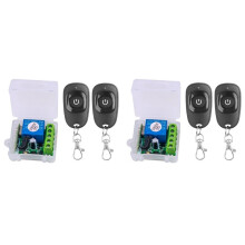 2X 433Mhz Universal Wireless Remote Control 12V Relay Receiver Module Transmitter Learning Button Remote