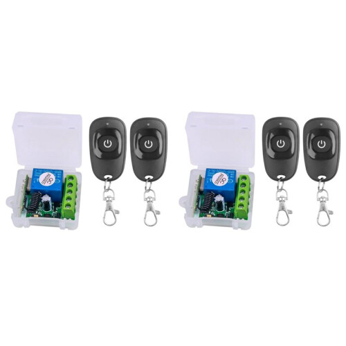 2X 433Mhz Universal Wireless Remote Control   12V Relay Receiver Module Transmitter Learning Button Remote