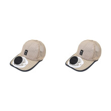 2X Breathable Mesh Hat with Solar Fan USB Charging Fan Breathable Mesh Hat with Fan Unisex Suitable for Summer Travel C