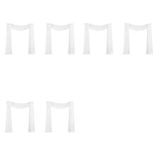6PCS Wedding Arch Draping Fabric 29.5Inch X 19.6Ft White Sheer Chiffon Curtain Drapes for Wedding Ceremony