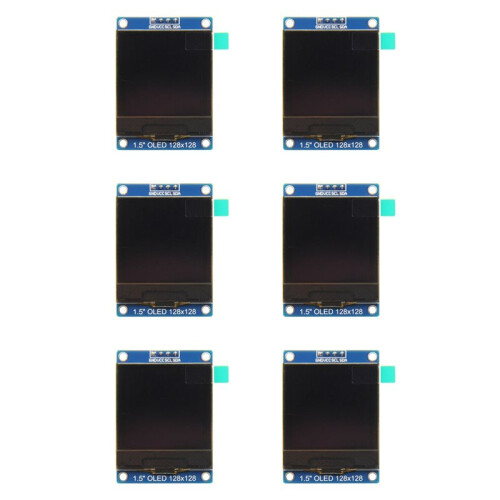 6X Módulo de Tela OLED de 1,5 Polegadas e 4 Pinos SH1107 Drive IC 128x128 IIC I2C Interface para 51 STM32 P22101 1