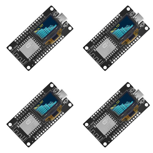 4X ESP8266 V3 Development Board with 0.96 Inch OLED Display CH340 ESP-12F WiFi Module Parts for /Micropython B 1