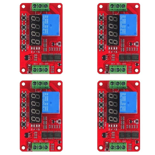 4X  12V 1 Channel Relay Module FRM01 Multifunction Relay Loop Delay Timer  Self-Locking Timing Board