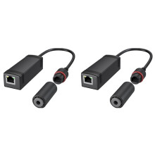 2X Waterproof Gigabit 48V to 24V PoE Converter, IEEE802.3 Af/At,100/1000Mbps PoE to 24V Adapter for Power Passive 24V