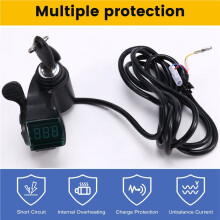2X E-Bike Thumb Throttle Lcd Display Speed Regulator Handlebar Grips for Electric Bike Scooter Tricycle Refitting