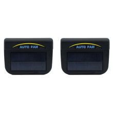 2X Car Fan Solar Powered Auto Window Fan Colder Air Vent Cooling Air Circulator with Ventilation Car Solar Cooler Fan