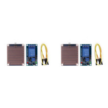 2X Rain Sensor Relay 12V Raindrops Controller Module Weather Monitoring Plant Leaf Humidity Sensor Adjustable