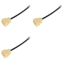 3pz 50CM RJ12 6P6C Accoppiatore Adattatore Splitter per Cavo Telefonico RJ11 A 2 Vie Adatto per Telefono