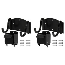 2X Wheelbarrow Storage Bracket - 90 Lbs Capacity, Heavy Duty Storage Hook for Most Wheelbarrows Designs