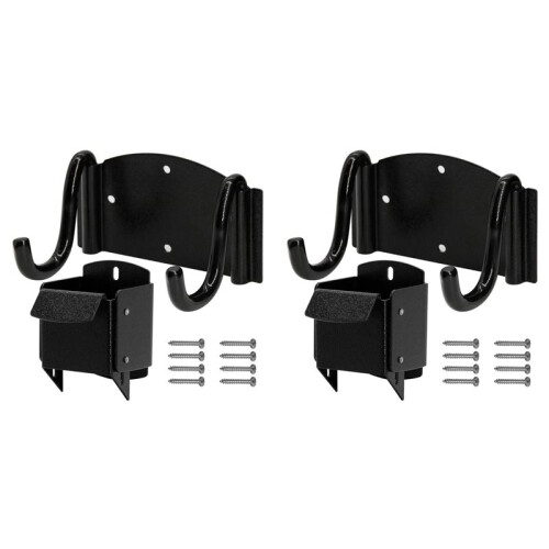 2X Wheelbarrow Storage Bracket - 90 Lbs Capacity, Heavy Duty Storage Hook for Most Wheelbarrows Designs