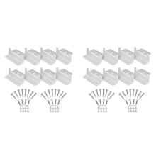 16PCS Solar Panel Mounting Bracket Kits Roof Z-Style Bracket Photovoltaic Panel Z-Bracket Stand for Car Boat RV Yacht A