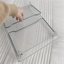 2X Acrylic Transparent Desktop Storage Box Student Dormitory Office Storage Rack Household Foldable Heightening Rack