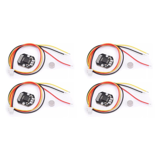 4Pcs AS5048A Magnetic Encoder PWM Output SPI/I2C Interface 14 Bit High Precision for Brushless Motor