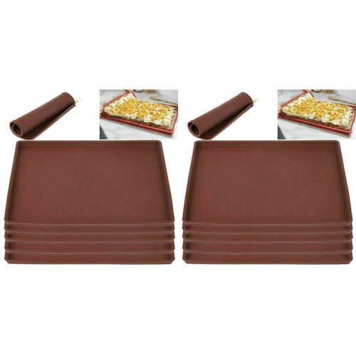 Dehydrator Trays, 10 Pack, Nonstick Silicone, Reusable for Jerky, Fruit, Meat, Herbs, Vegetables, Crackers