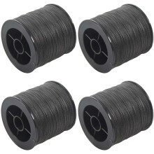4pcs 500M 50LB Colorful 4 Strands Multifilament PE Braid Fishing (Black)