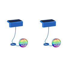 2X Solar-LED-Poolleuchte, Unterwasserleuchte für Solarpools, Fernbedienung, IP68 Wasserdicht, RGB-Farben, Timer