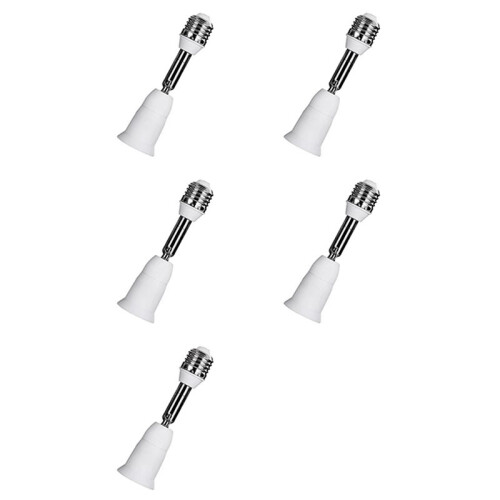 5X E27 to E27 Flexible Extension Adapter LED Light Bulb Lamp Holder Extendable Socket Converter Wall Base Screw Holder