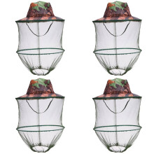 4X Camouflage Fishing Hut Bienen Halten Insekten Moskitonetz Praevention Cap Mesh Fishing Cap Outdoor Sonnenschirm Lone Neck Cover