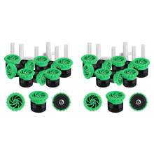 20 Pieces Variable Arc Nozzle, - Sprinkler Heads Replacement for Garden Lawn Irrigation (12AN) Green