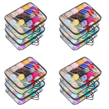 12 Pack Clear Yarn Storage Bags, Yarn Storage Organizer Tote Bag for Knitting Needles Crochet Hooks Yarn Balls Yarn