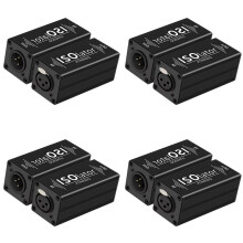 4X Audio Isolator XLR Audio Noise Filter Noise Suppressor Isolator Audio Signal Isolator for Eliminator Common Ground
