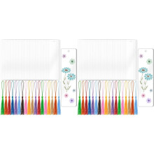 80 Acryl-Lesezeichen-Rohlinge mit 80 Bunten Quasten, Transparente DIY-Lesezeichen in Großpackung zum Basteln und Aufhängen Von Geschenkanhängern