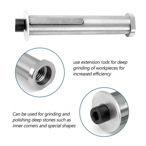 2X M14 Thread Satin Roller Satin Attachment Extension for Angle Grinder Adapter Roller Grinders Cutting Disc 2