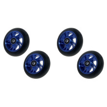 100mm Aluminum Hub Stunt Scooter Wheels Set with High Elasticity Polyurethane Tire 4pcs for Enhanced Performance