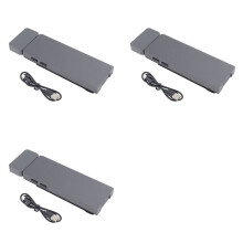 3X LED Rechargeable Clip- Book Light 3 Colors 5 Brightness Bed Reading Night Light Eye Protection Lamp Book Lamp
