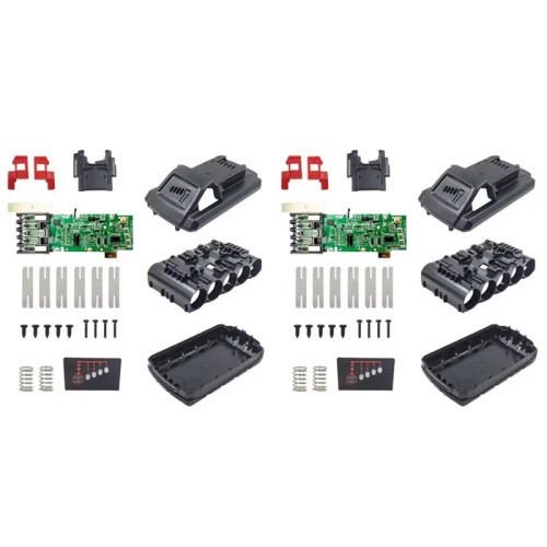 2X Charging Protection Plate 5-Cell Lithium-Ion Battery Plastic Case Suitable for  M18 18V Lithium Battery Case