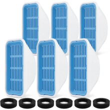 Cat Water Fountain Filters for PEKTACO, Compatible for Stainless Steel Pet Fountain 6 Filters with 6 Sponges (6 Pack)