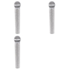 3X Sparkly Rhinestone Simulation Microphone Props Fake Microphone for Home Bar Ornaments Singing Practice Silver