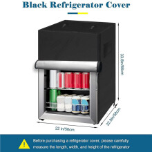 2X Outdoor Refrigerator Cover, Waterproof Upright Upright Freezers Cover, Beverage Beer Refrigerator Cover
