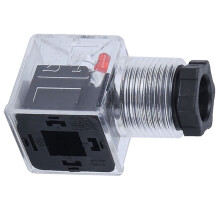 20Pcs Solenoid Coil Plug Hydraulic Solenoid Valve Transparent Voltage Universal Accessories DC24V