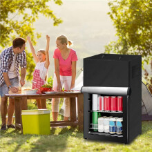 2X Outdoor Refrigerator Cover, Waterproof Upright Upright Freezers Cover, Beverage Beer Refrigerator Cover
