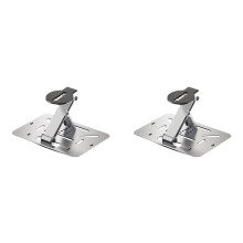 2X Universal Projector Bracket with 1/4 Inch Screw Desk, Wall Mount Adjustable Foldable Projector Stand Silver