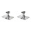 2X Universal Projector Bracket with 1/4 Inch Screw Desk, Wall Mount Adjustable Foldable Projector Stand Silver 1