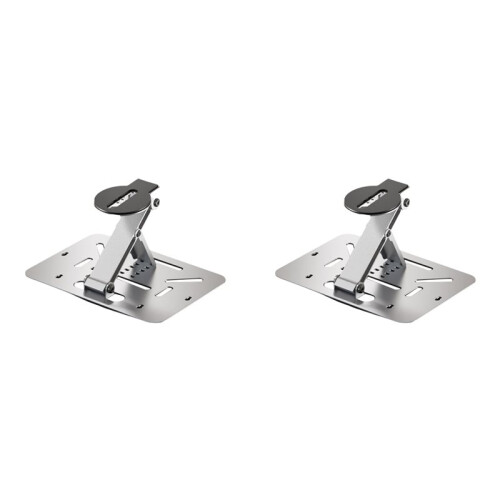 2X Universal Projector Bracket with 1/4 Inch Screw Desk, Wall Mount Adjustable Foldable Projector Stand Silver