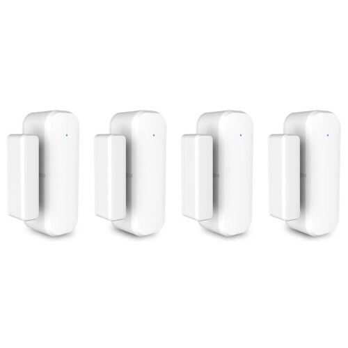4 Par  Dörrsensor, Wifi-Fönsterdörrsensorlarm, Kontaktsensor för Hemsäkerhet,  Hemautomation