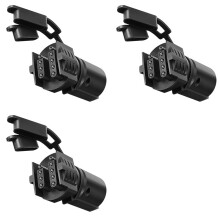 3X Trailer Light Adapter, 7 Way Round to 4 and 5 Flat Blade Trailer Connector, 12V Trailer Adapter