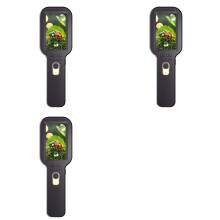 3 Set Handheld Digital Magnifier Microscope 500X  1200mah Electronic Magnifying Glass with 3 Inch IPS Screen Black