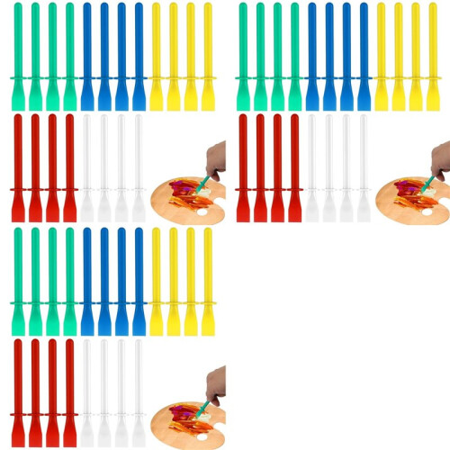 60 Pcs Glue Spreader Tool Set - Plastic Glue Brush Applicators, Glues Sticks Applicator, Durable-Easy-to-Clean Brushes