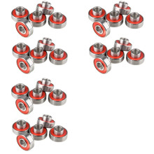 30Pcs 608-2RS Longboard Rolamento Integrado de Skate Rolamento de Roda em Linha Rolamento de Patim de Rolo 8X22X12.6Mm, Vermelho