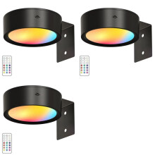 3X Picture Lights LED Art Display Light Battery Operated Dimmable Painting Spotlight 13 Lighting Modes Black