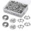 450 Sets Snap Button 9.5Mm Metal Silver Snaps Buttons for Sewing and Crafting, Open Snap Button Snap Fasteners Kit 3
