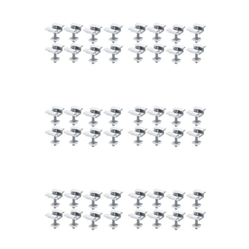 48Pack Solar Panel Mounting Brackets, Solar Panel End Clamps, Centre Clamps, for PV Solar Panel Solar Module 30mm