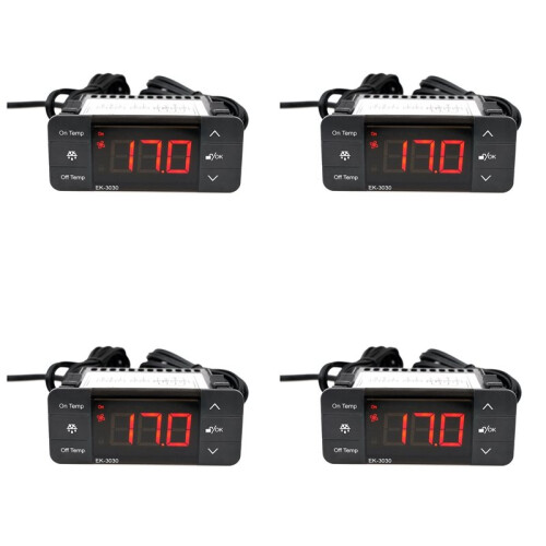 4X EK-3030 Digital Temperature Controller 220V Thermostat Sensor Refrigeration Defrost Thermostat 1