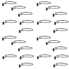 Lot de 24 Supports Muraux pour Ballons D'Affichage pour Ballons de Stockage de Ballons pour Porte-Balles pour Basket-, Football, Volley-,